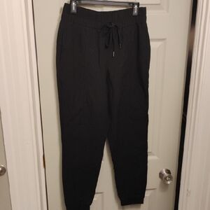 Suzy Shier Black Drawstring Joggers with Elastic Cuffs